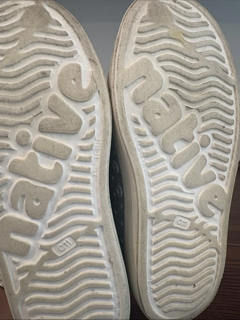 Native Silver Glitter Slip-On Sneakers with White Toe